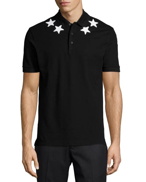 givenchy star print polo shirt